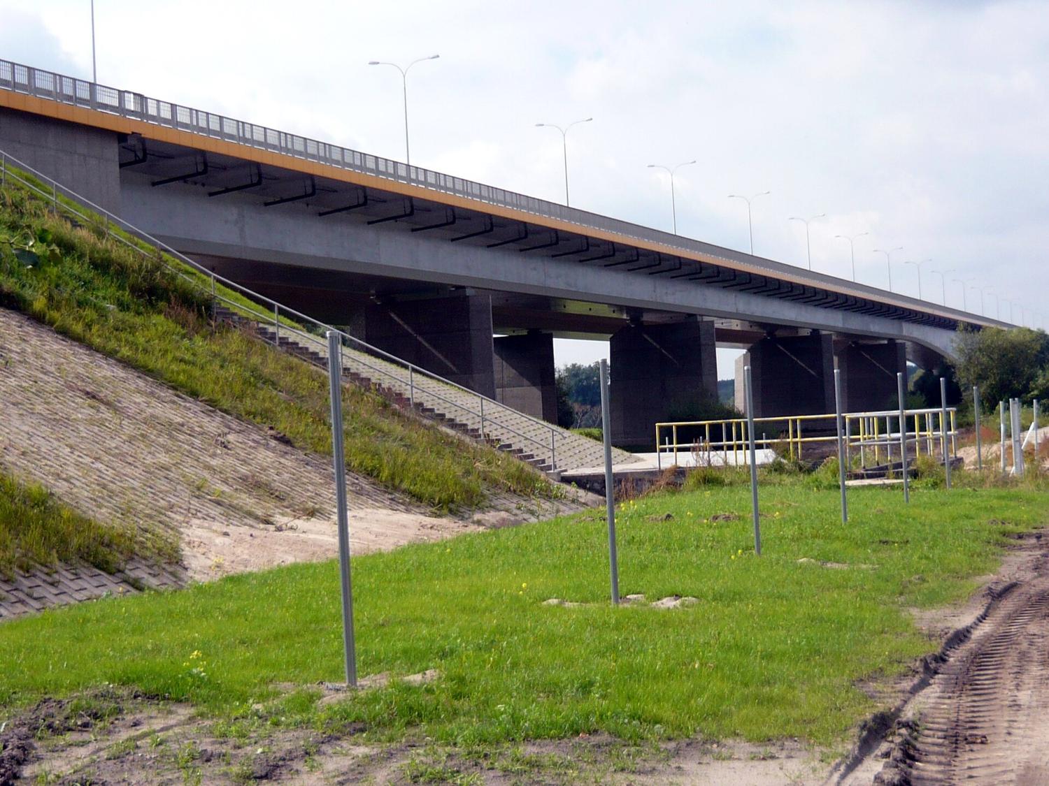 A motorway bridge on the A1 in Poland