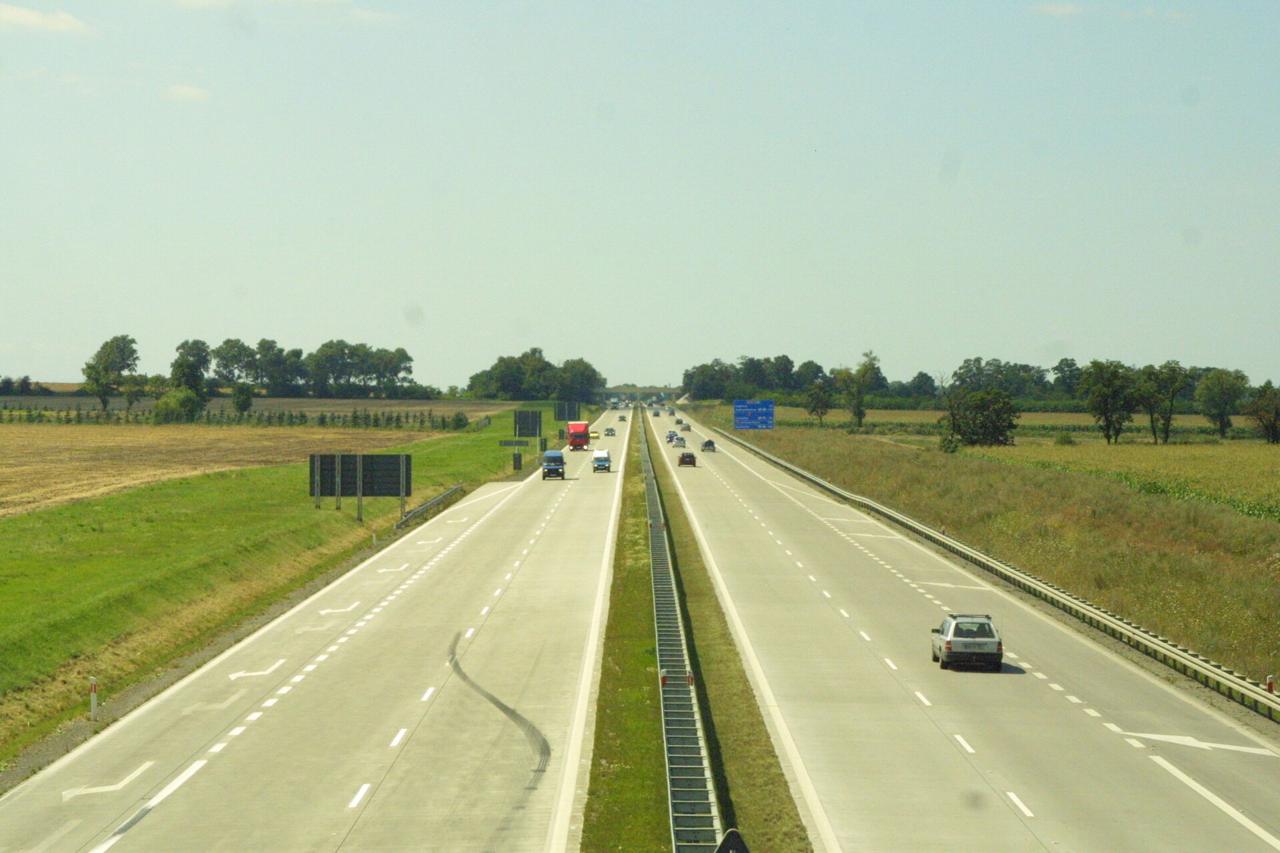 A dual carriageway motorway in Poland