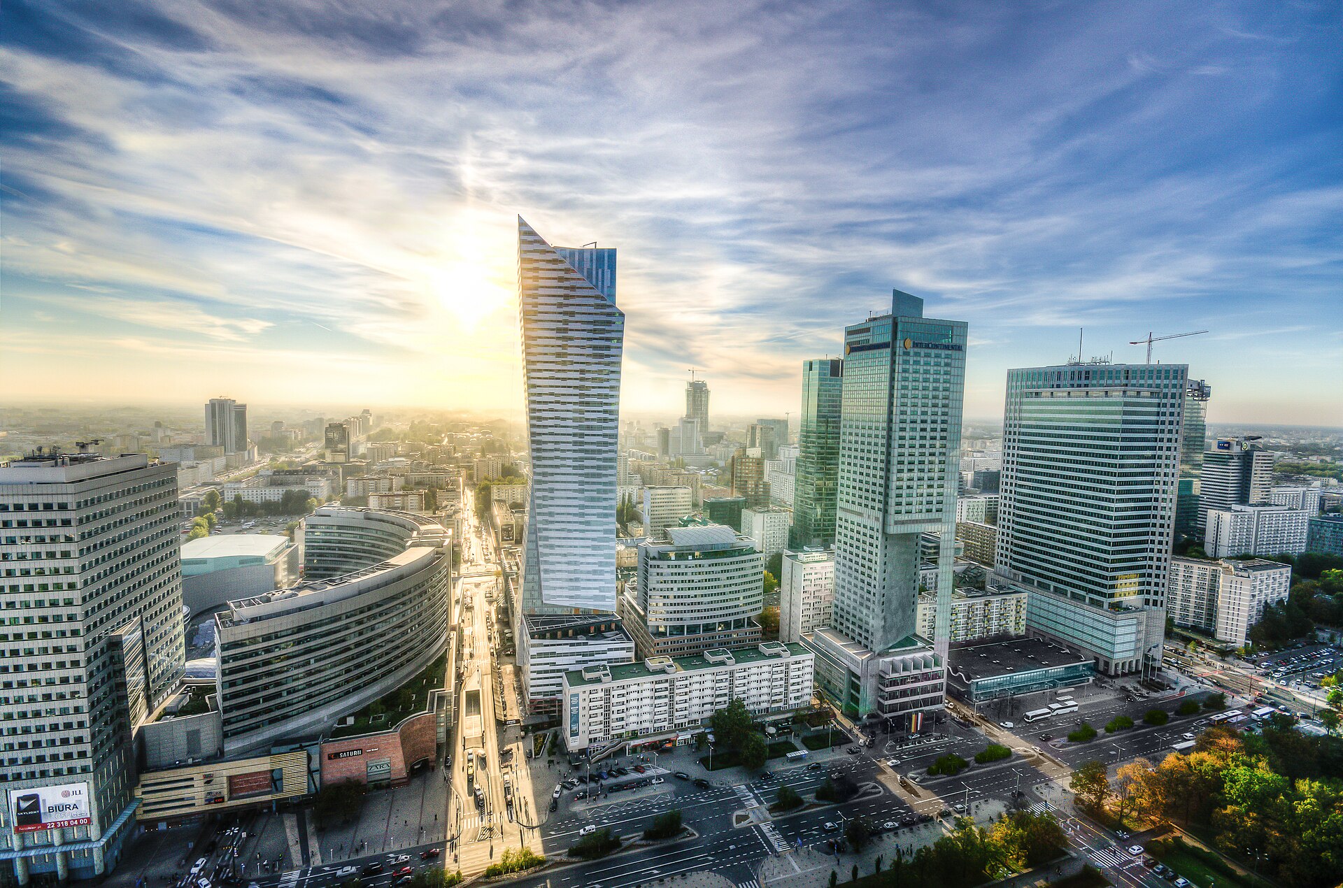 Downtown Warsaw skyline