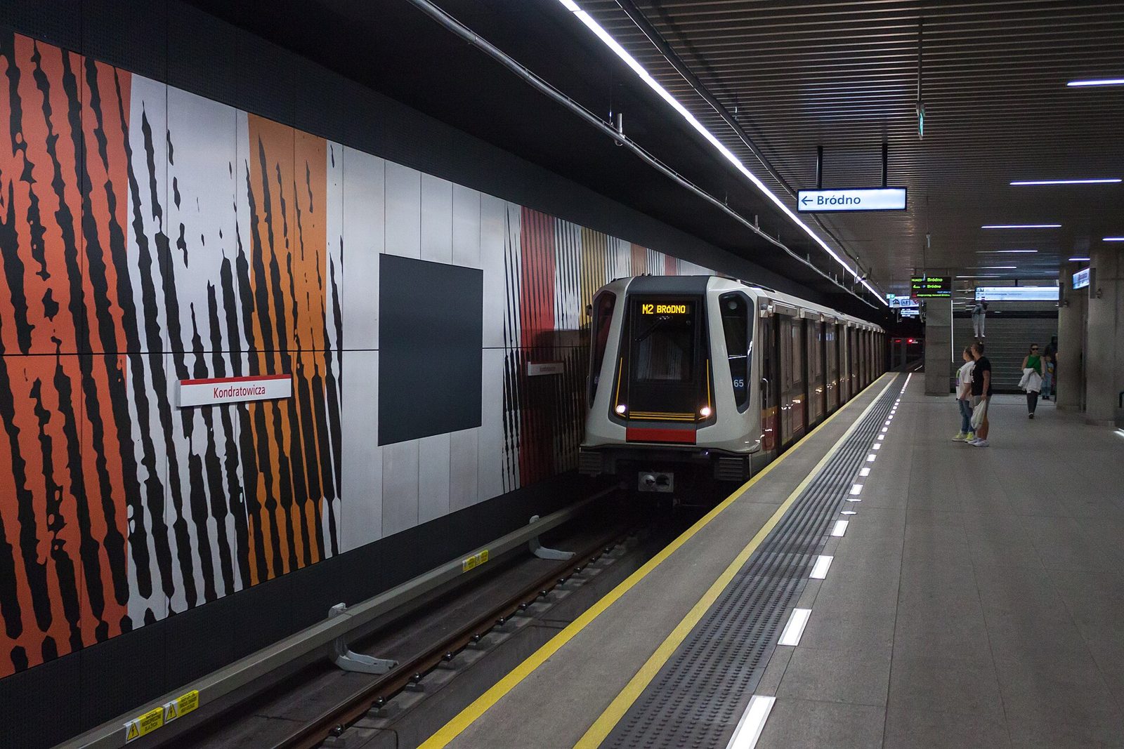 A Siemens Inspiro metro train at Kondratowicza station in Warsaw